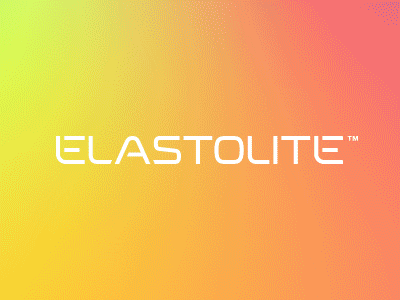 Elastolite branding electricity fabric gradient identity logo rainbow sans serif technology wordmark