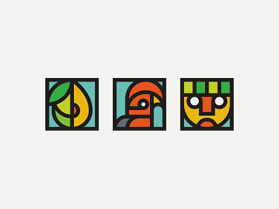 South American Pictographs branding graphic design icon identity illustration logo mosaic south america
