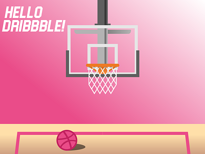 Hello Dribbble! basketball debut first shot