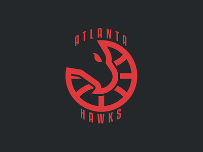 Atlanta Hawks Logo Redesign - Day 1 of 31 atlanta hawks basketball logo nba sport logos sports