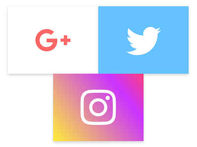 Daily UI #10 : Social Media Buttons app button dailyui google icon insta media social twitter ui ux xd