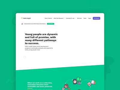 Hello Insight - Website branding clean design homepage illustration landing landing page marketing nonprofit ui ux website