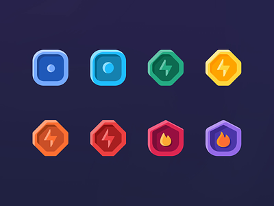 Introducing Difficulty ⚡ Levels - NeonMob badge badges design difficulty gamification illustration level leveldesign levels mobile sketch ui web