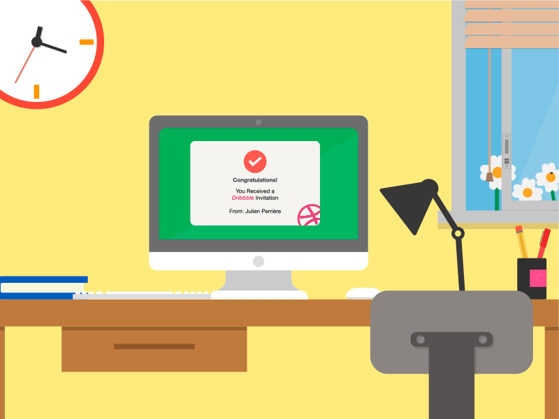 Thanks Julien Perrière invite debut illustration draft dribbble flat thanks player minimal colombia