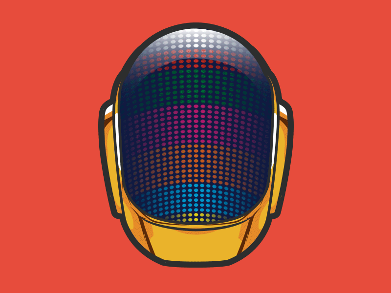 Daft Punk GIF daft punk gif helmet illustration illustrator