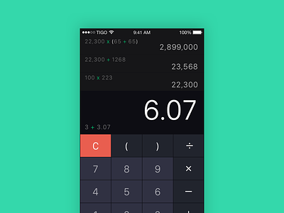 Kalculator - iOS app calc calculator design ios keyboard math numbers ui ux