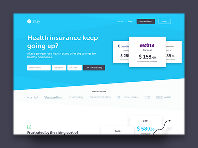 👨‍⚕️ 👩‍⚕️ Allay Landing Page health healthcare homepage landing page marketing web design website
