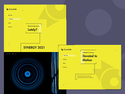 Crowlab Web Design brand identity front end development motion design ui design web design
