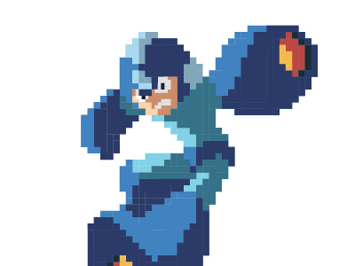 Mega Man gaming illustration man mega pixel