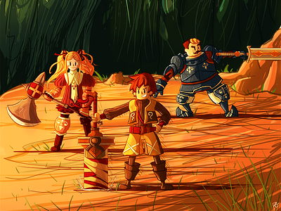 The Rose Cochon Brigade gaming illustration