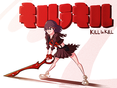 Ryuko anime drawing illustration kill la kill ryuko sketch