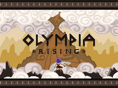 Titlescreen animation game design gaming gif graphics illustration indie olympia rising pixel art