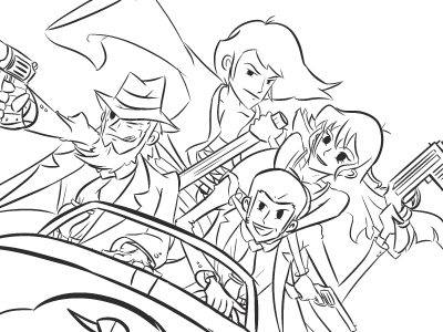 Lupin the III anime drawing illustration lines lupin the iii sketch work in progress