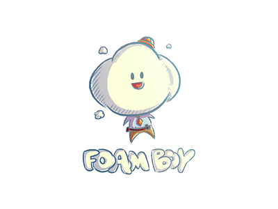 Foam Boy boy doodle drawing foam illustration logo sketch