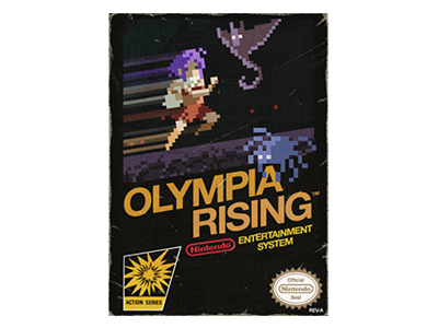 Olympia Rising for NES game design gaming graphics illustration indie mockup olympia rising pixel pixel art poster promo