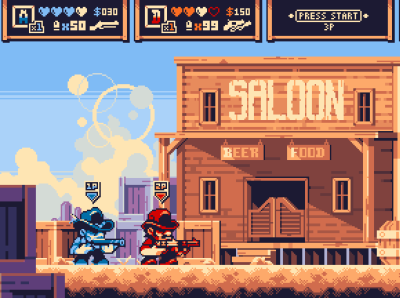 Red Dead Pocket Rumble game gaming illustration pixel pixel art