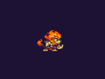 Zetterburn game gaming illustration pixel pixel art