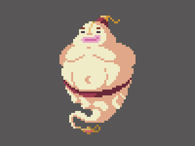 Genie [gif] animation character gif illustration pixel pixel art