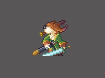 The Mercenary doodle fan art illustration pixel pixel art