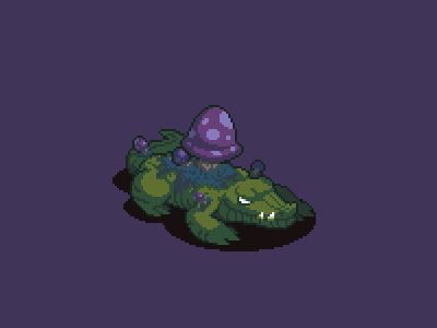 Shroom Gator animation design development game gaming gif illustration pixel pixel art