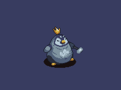 Penguin Prince animation design development game gaming gif illustration pixel pixel art