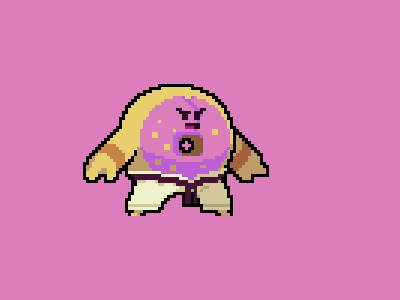 Donut Warrior animation design development game illustration pixel pixel art