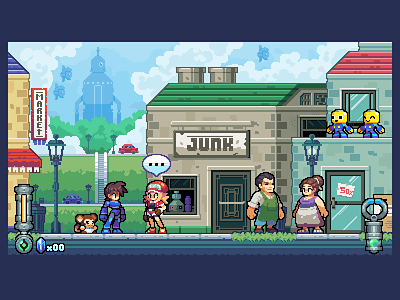 A Stroll Through Town dev game game dev gaming illustration pixel art