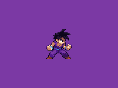 Teen Gohan design development game illustration pixel pixel art