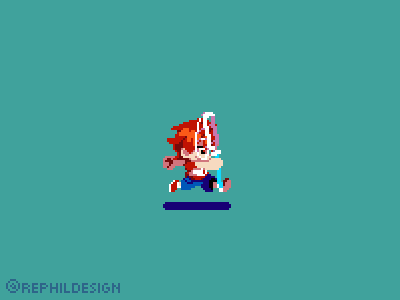 Hikaru on the Move! gif animation gaming pixel pixel art illustration