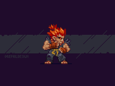 Akuma game gaming illustration pixel pixel art