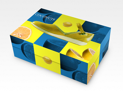 Coconuts Shoes Packaging brand branding design fruit graphic design graphics packaging print