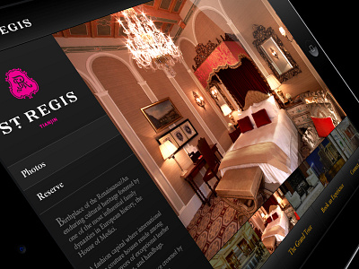 St. Regis App app design interface mobile screen ui ux web