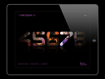 The Count app interface ipad mobile screen ui ux website