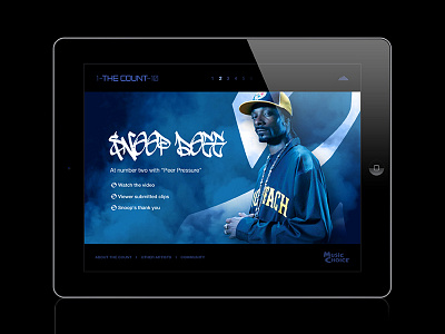 The Count app design ipad mobile music screen type ui ux