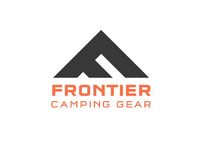 Frontier Logo design f icon icons logo logos mark mountain type