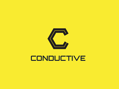 Conductive3 brand branding c identity logo logos mark octagon system yellow