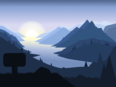 Landscape Exploration illustration landscape night