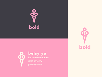 bold cards bold business cards ice cream pink