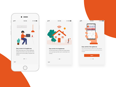 Smart Home Guide pages app illustration ui