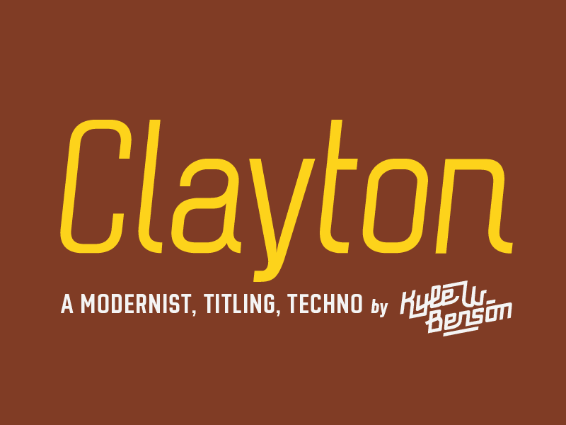 Typeface Release — Clayton italics modernist multiple weights techno true italics typeface release