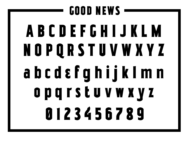 Good News [GIF] condensed typeface wedge serif wip