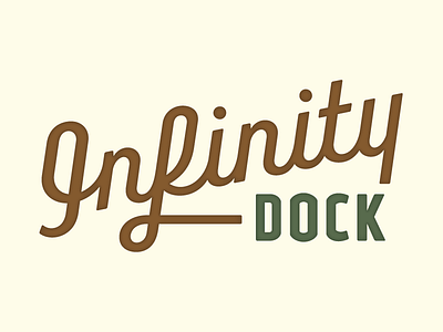 Infinity Dock Final infinity dock lettering logotype mid century