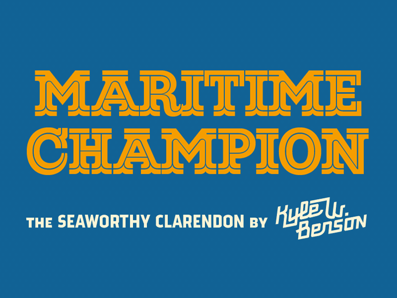 Maritime Champion Release clarendon font ocean release sea shoreline typeface