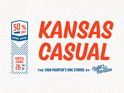 Kansas Casual Released casual script font typeface