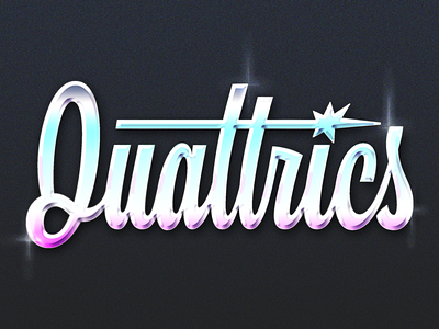 Qualtrics Lettering chromeography lettering
