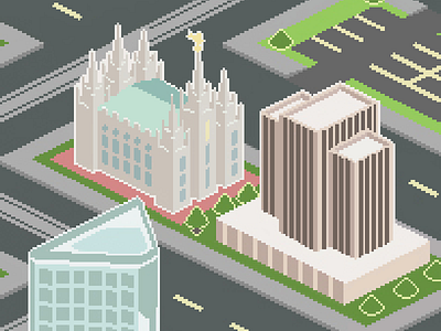 Pixel Map of Downtown SLC map pixel pixel art