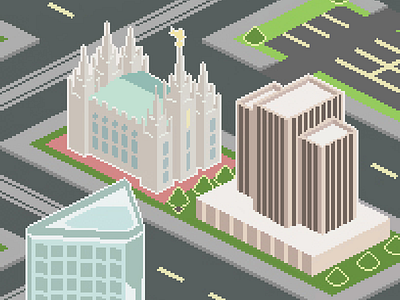 Pixel Map of Downtown SLC