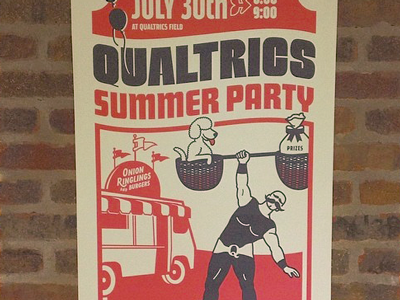 Qualtrics Summer Party carnival poster