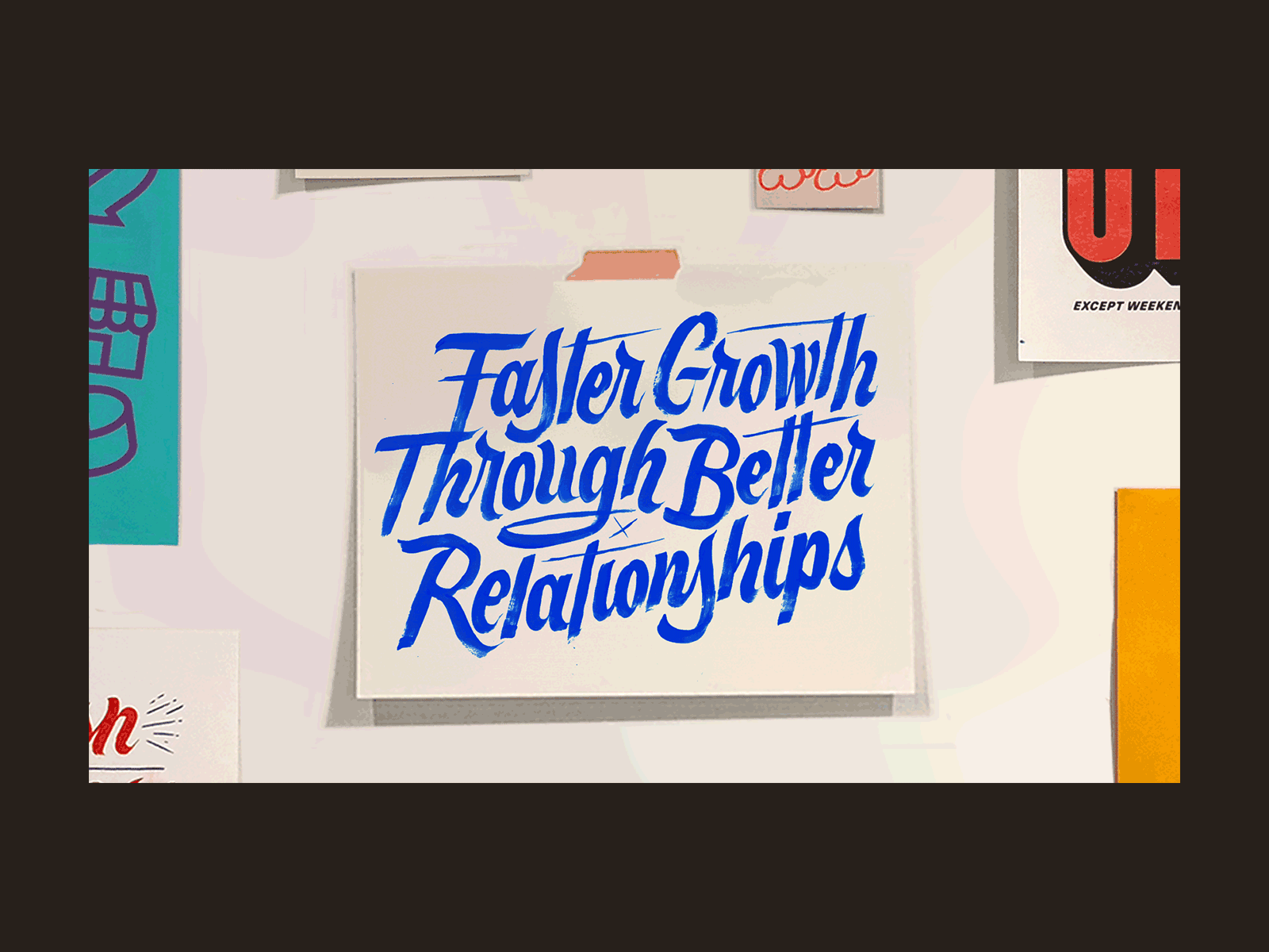 Faster Growth lettering
