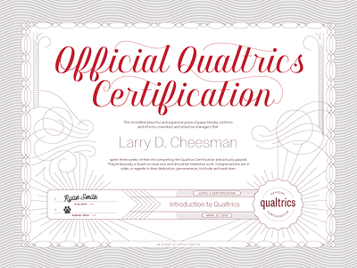Official Certification certificate